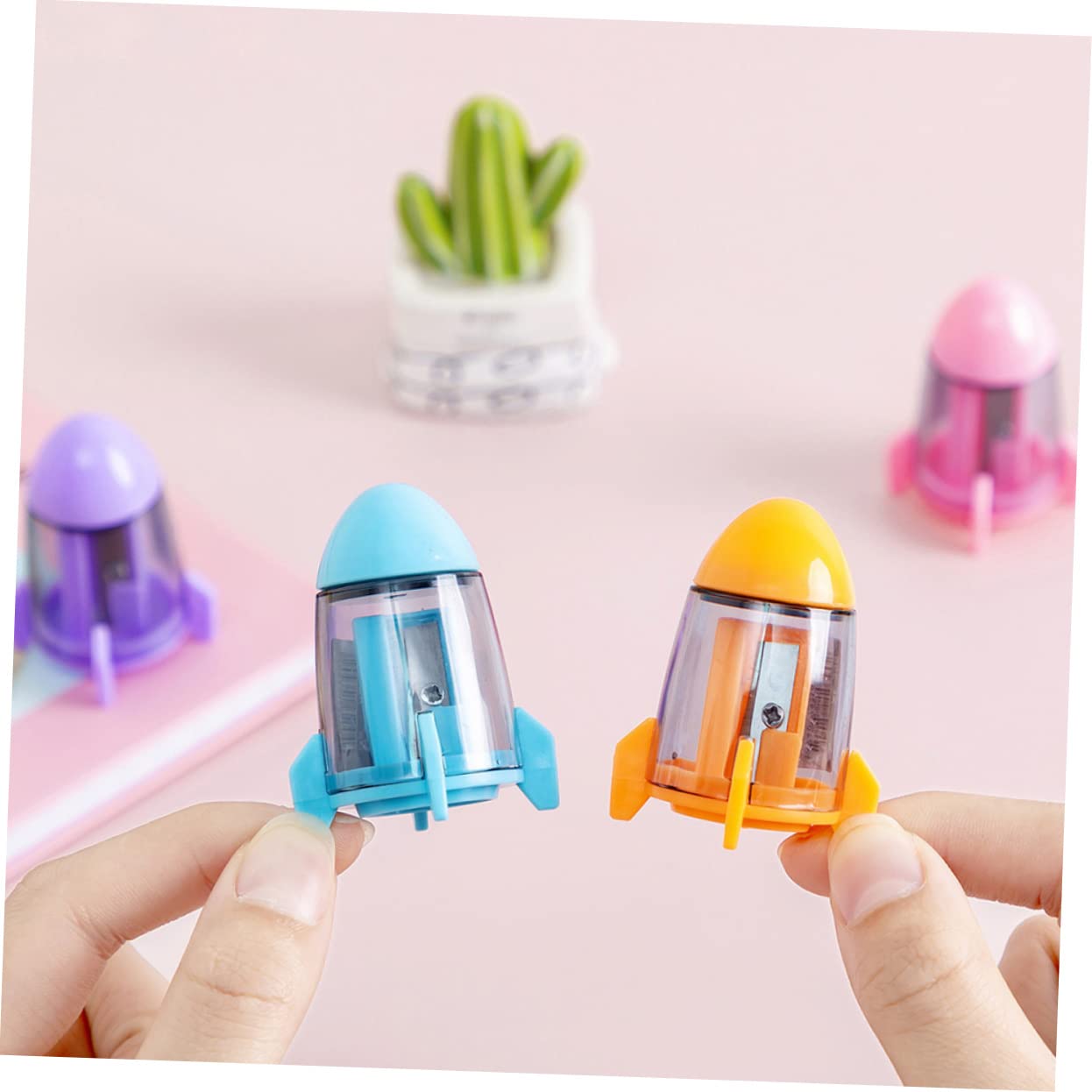 LALAFINA 3 Sätze Teiliges Anspitzer Im Raketen Design Anspitzer Für Ergonomisch Und Leicht Zu Bedienen Für Schule Und Zuhause 12 Stücke * 3