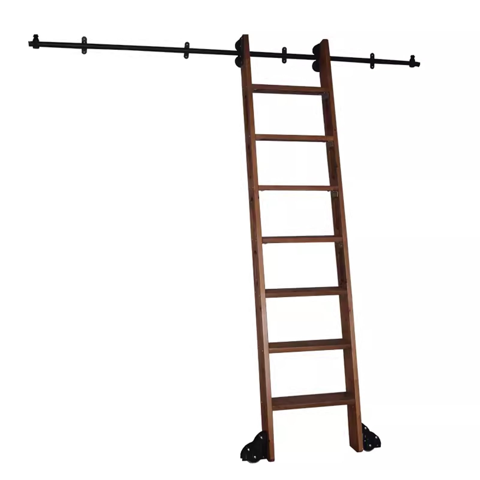 Kit quincaillerie rail coulissant échelle roulante pour bibliothèque en bois