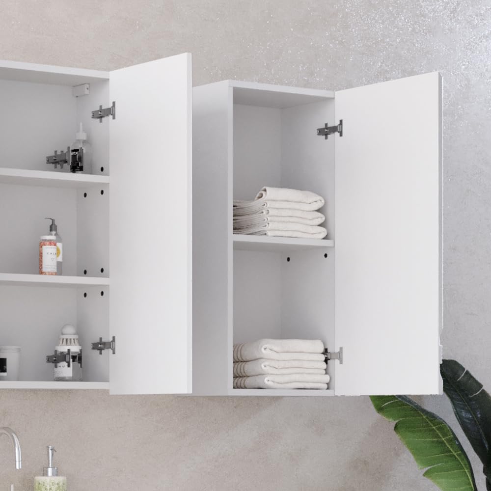 Vicco Armoire Murale Fredd, Blanc Haute Brillance, 36.4x77cm