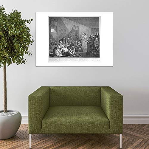 Affiche William Hogarth encadrée grand format mat pour décoration rétro - 7
