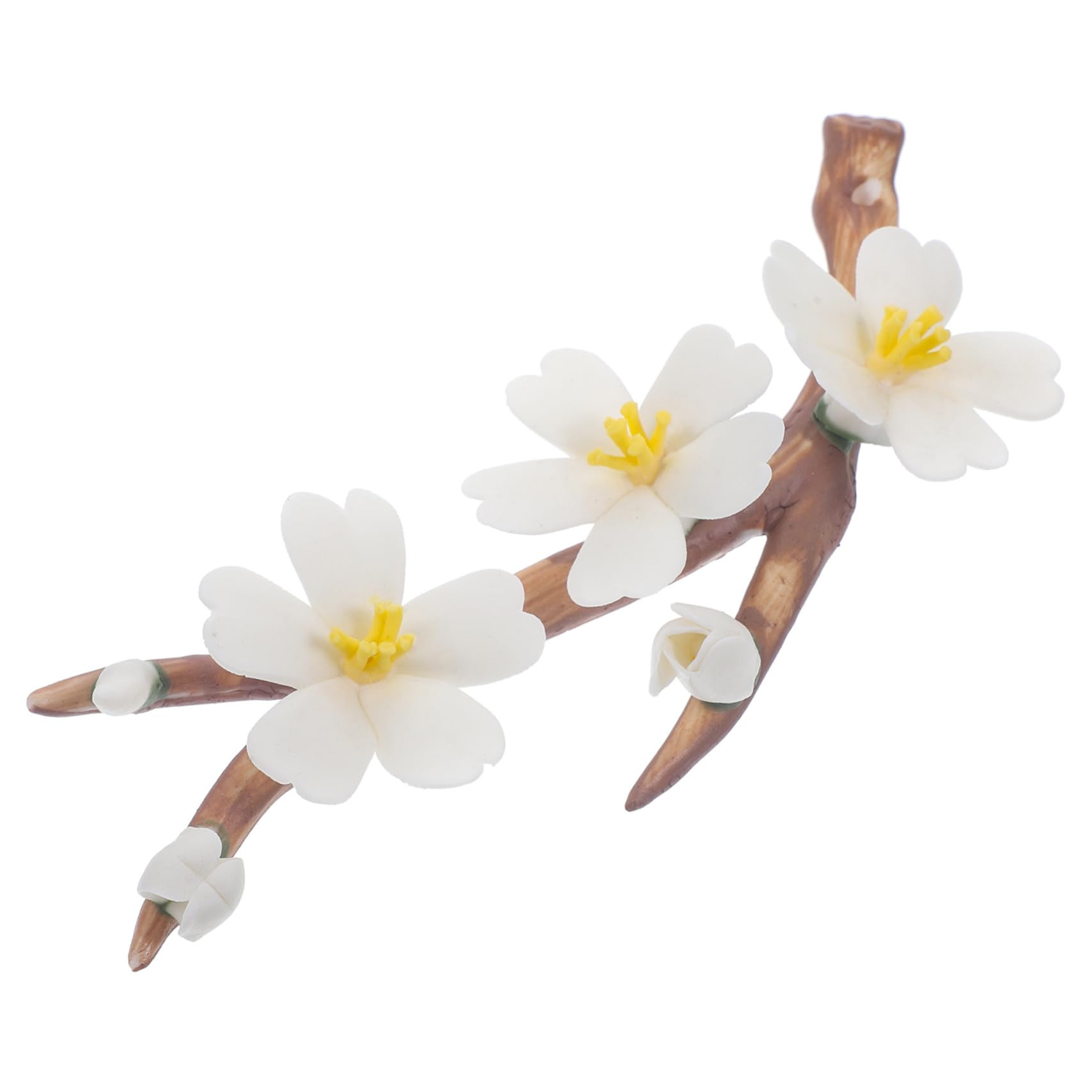 Cabilock 4stücke Handgefertigter Keramischer Räucherstäbchenhalter Blumenast-Form Für Meditation Aromatherapie Und Stilvolle Raumdekoration