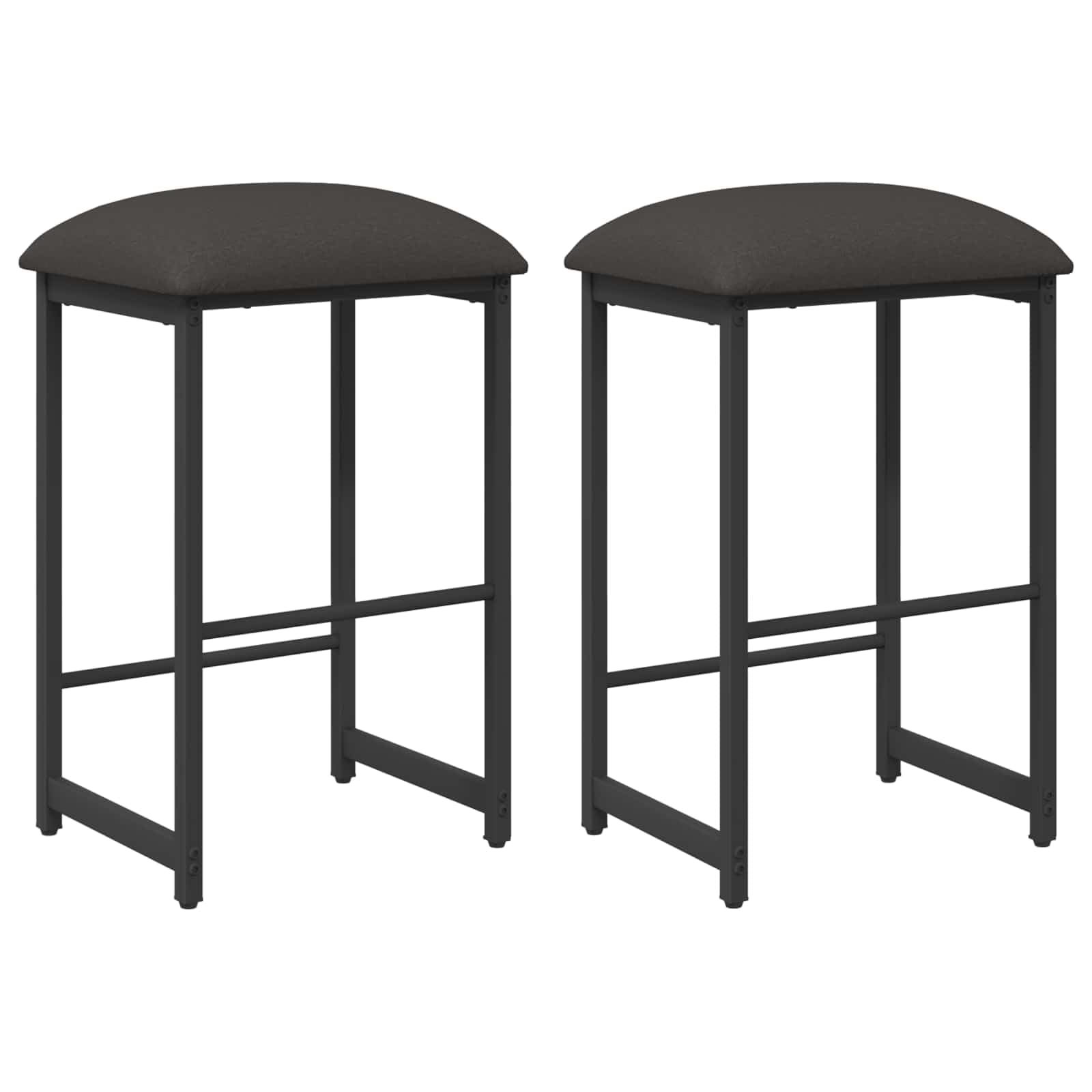 Fengshui Stołek barowy 2 szt. ciemnoszary 40 x 32 x 74 cm materiał