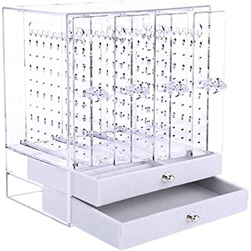 Preisvergleich Produktbild NZBZ Transparente Ohrring-Ständer Ohrring-Ständer Staubdicht Ohrring-Aufbewahrungsbox Schmuck Aufbewahrungsbox