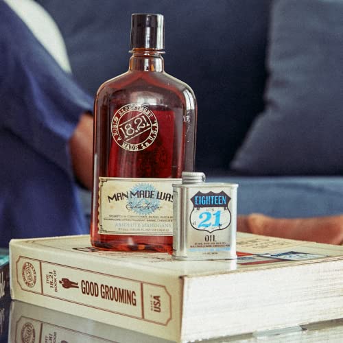 18.21 Man Made Oil - Beard, Hair & Skin - Absolute Mahogany, 2 Oz. #TOP6