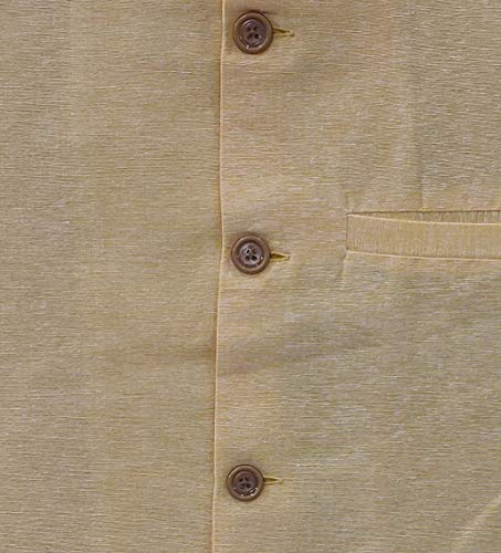 Image of LATEST CHIKAN Men's Traditional Cotton Solid Nehru Jacket /Waistcoat
