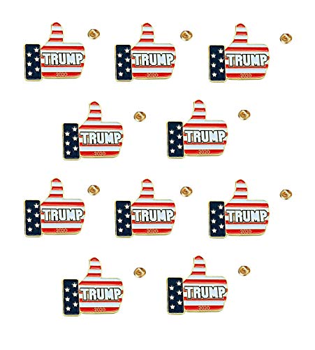 UNiQ Designs Donald Trump Man Lapel Pin American Flag Lapel Pin USA Pin American Flag Pin for Suit-Donald Trump Pins and Buttons 2020 Maga Lapel Pin Trump 2020 Pin Keep America Great Maga Pin (10 PCK)