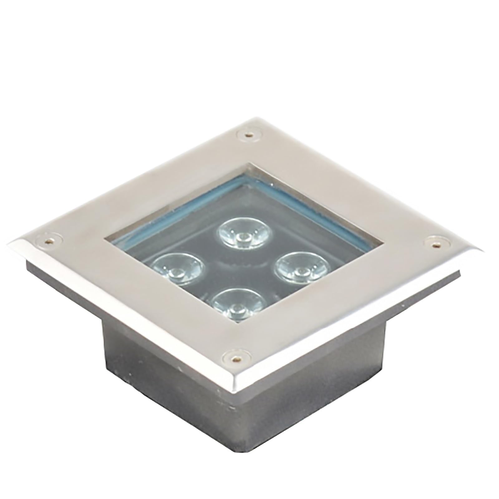 Oświetlenie krajobrazowe LED - podwodne światło wpuszczane, lampy podłogowe LED, kwadratowa lampa pochowana, materiał ze stali nierdzewnej, wodoodporny reflektor podłogowy IP67 do oświetlenia ogrodu
