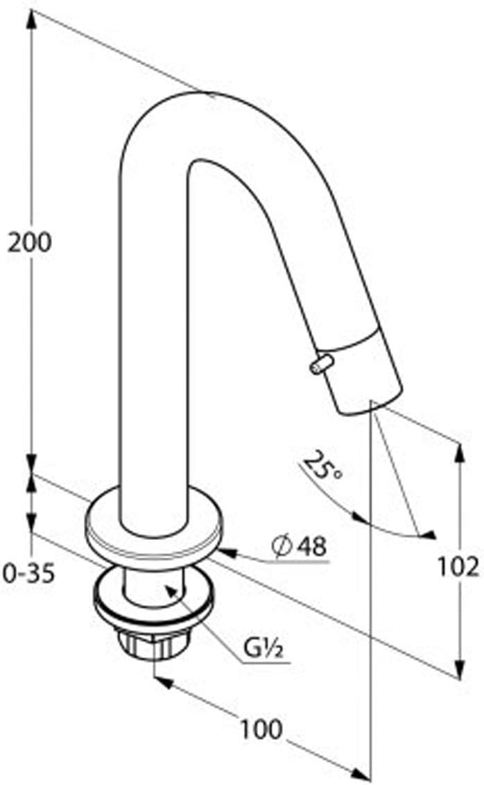 BOZZ Standventil mit Kopfsteueru chrom, 380160530
