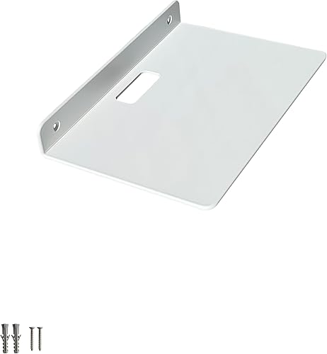 Miniatura 13 de Mini estante flotante de pared de 6 pulgadas, estante pequeño de aleación de aluminio de 0.118 in de grosor, almacenamiento negro montado en la