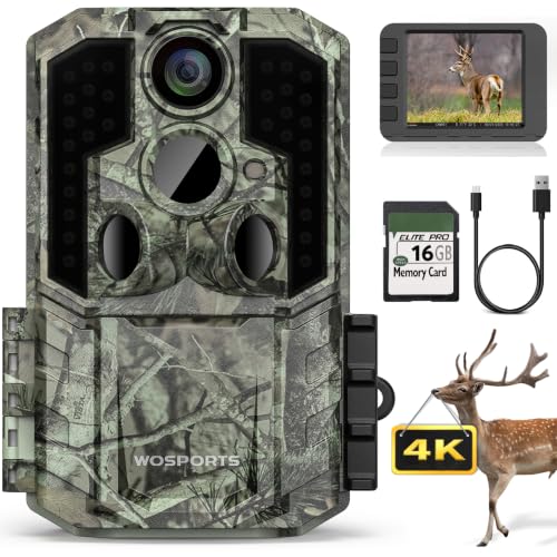 WOSPORTS 48MP 4K Trail Camera with Night Vision