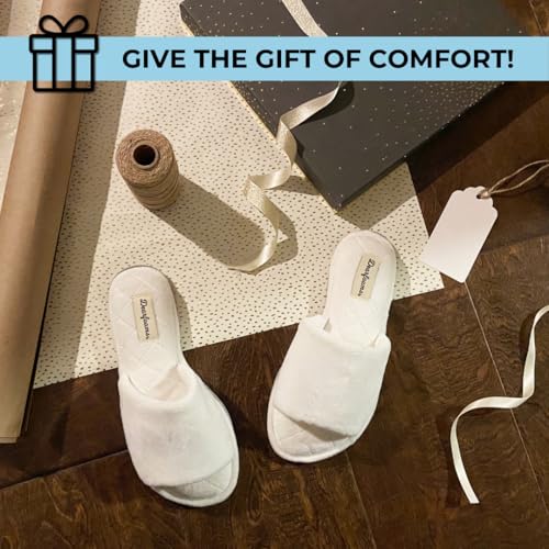 Image of Dearfoams womens Slipper Memory Foam Summer House Shoe Beatrice Terry Slide