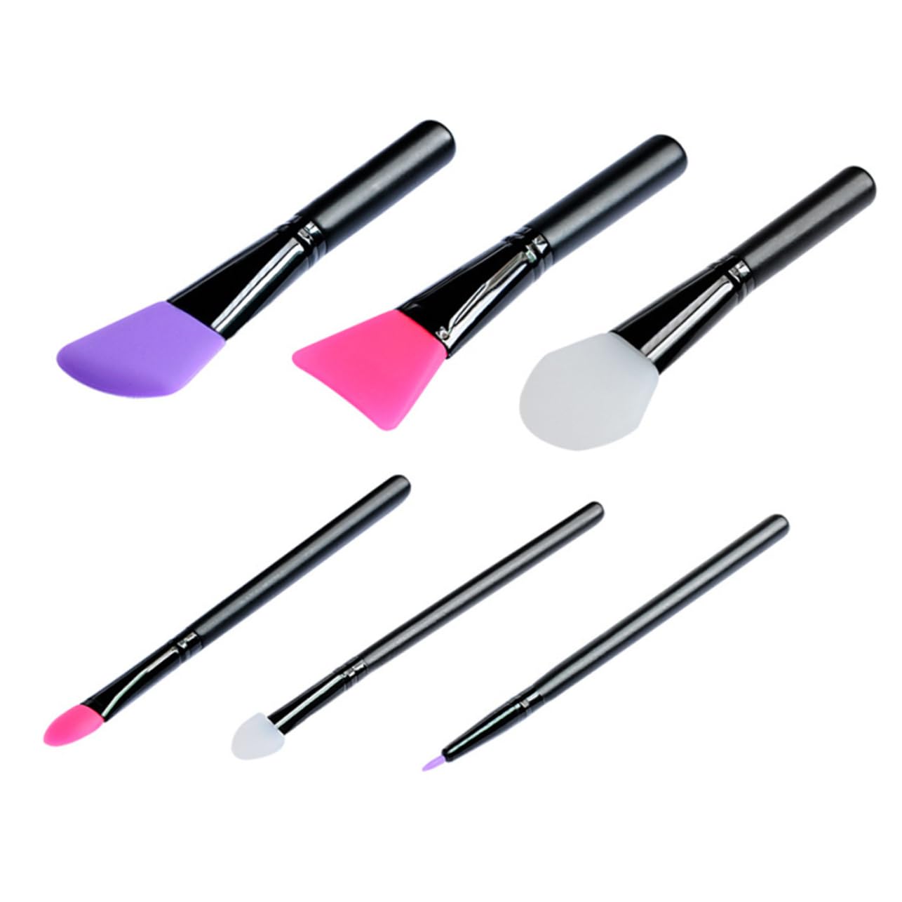HAKIDZEL 6pcs Silicone Face Brush for Facial Masks Body Lotion and Mud Application Easy to Clean Durable for Sensitive Skin Professional and Home Use