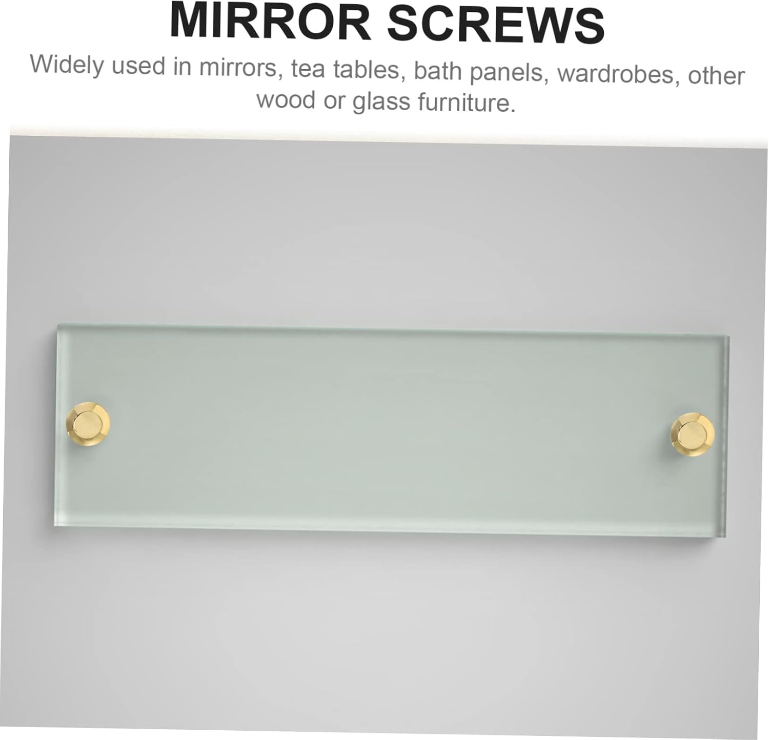 Mirror Screw Caps 8 Sets Brass Decorative Covers for Furniture