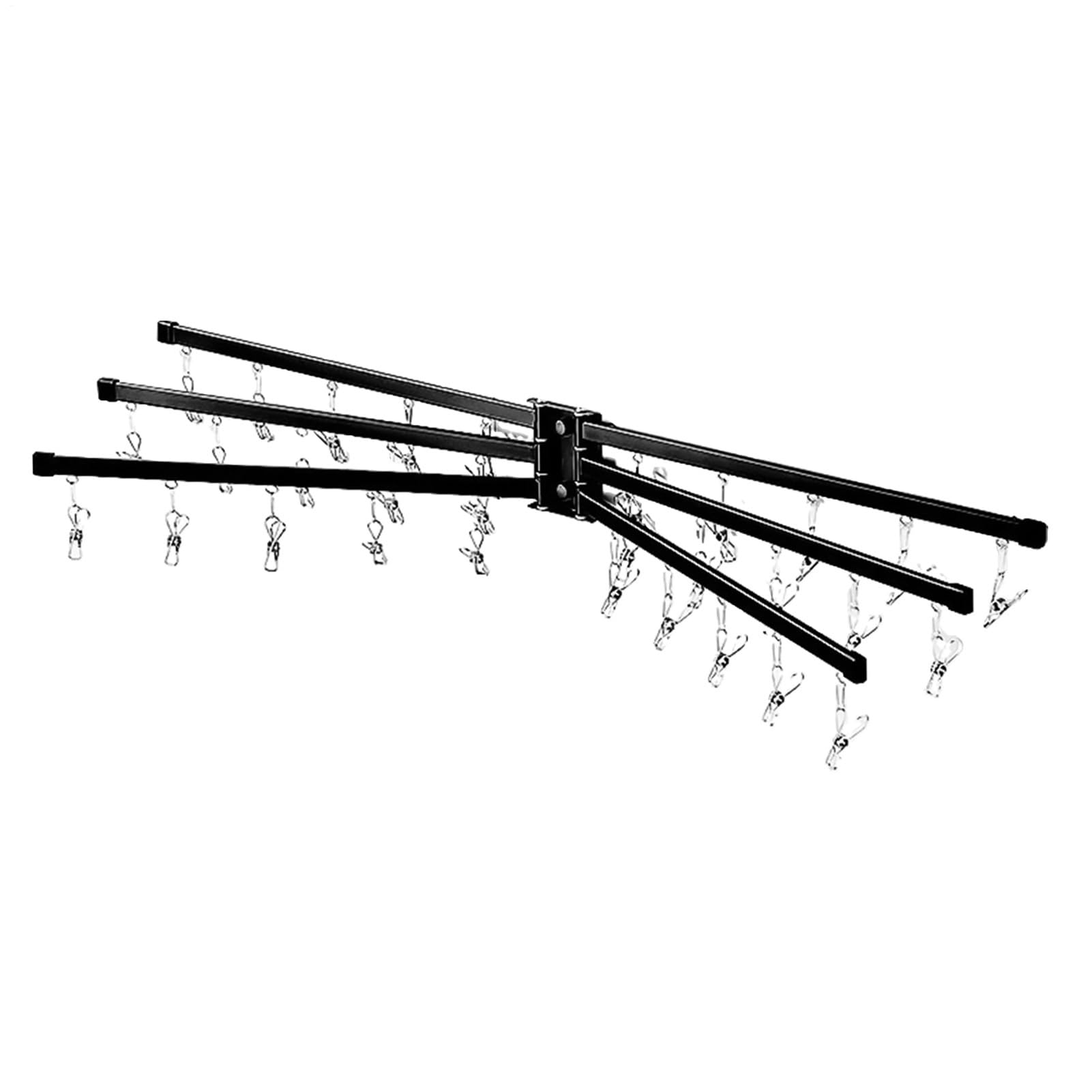 Bastone per biancheria intima, spessore perno in acciaio inox, scaffale compatto per asciugatura, 9,8 x 11,8 x 43,9 cm, soluzione per bucato, telaio ad aria in metallo durevole, clip per cappello