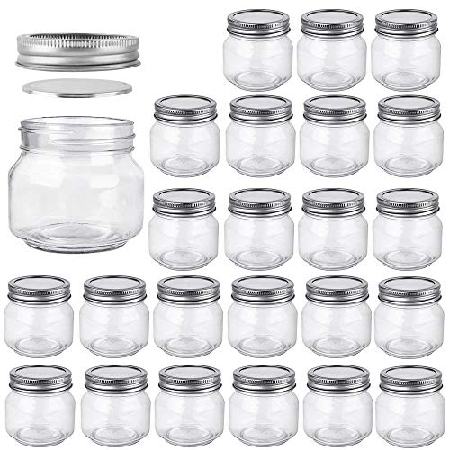 Betrome 24 Pack 8 oz Glass Mason Jars, Canning Jars with Regular Mouth Lids by Betrome - Used condition - CA$37.86