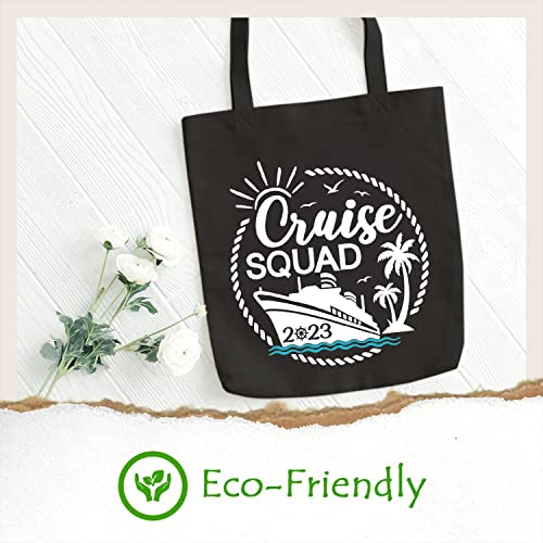 SAUIVD Cruise Squad Ship Graphic Canvas Tote Bag Eco Friendly Shoulder Casual Shopping Bag Funny Cruise Handbag2