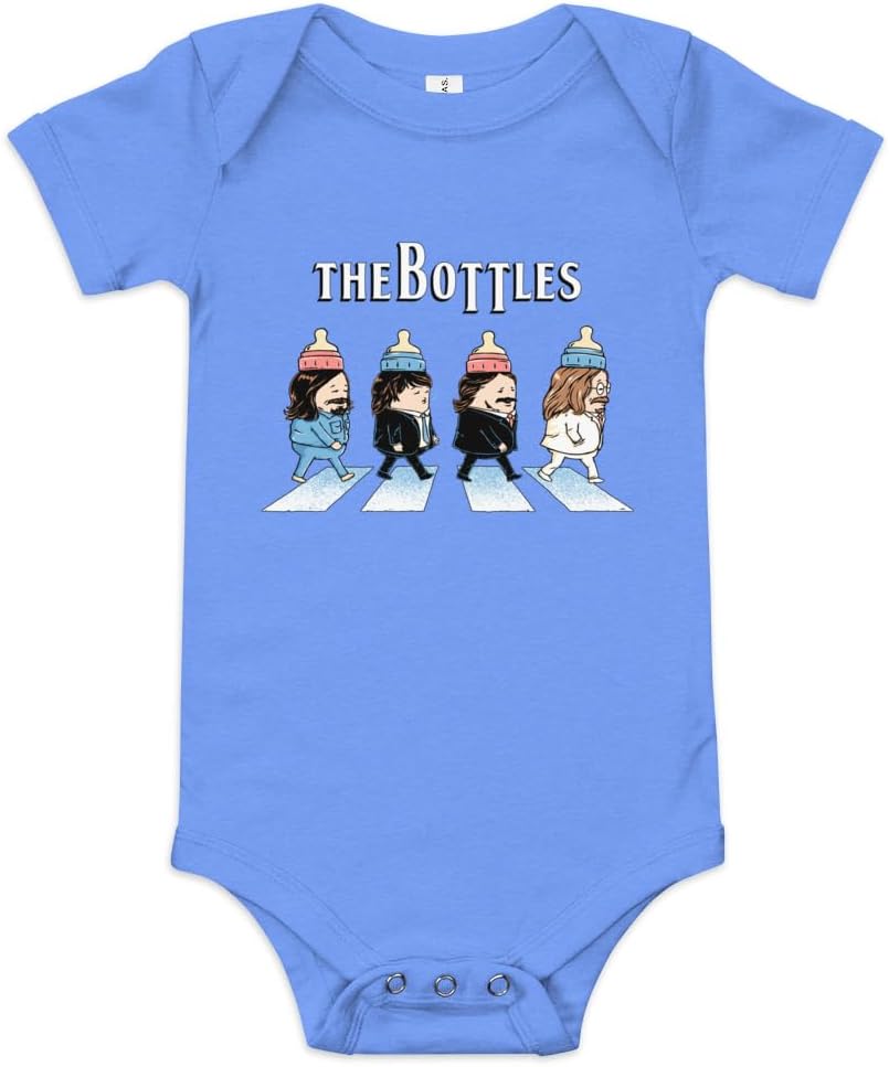 THE BOTTLES Baby Onesie, 100% Cotton, Sizes 3-24m, Unisex-Babies, Baby RocknRoll Onesie