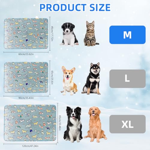Image of Qpets Self-Cooling Mat for Dogs and Cats, Pressure Activated Cooling Surface, No Water or Refrigeration Required, Waterproof Summer Pet Pad for Indoor & Outdoor Use, Heat Relief, Large Size 60 x 45cm