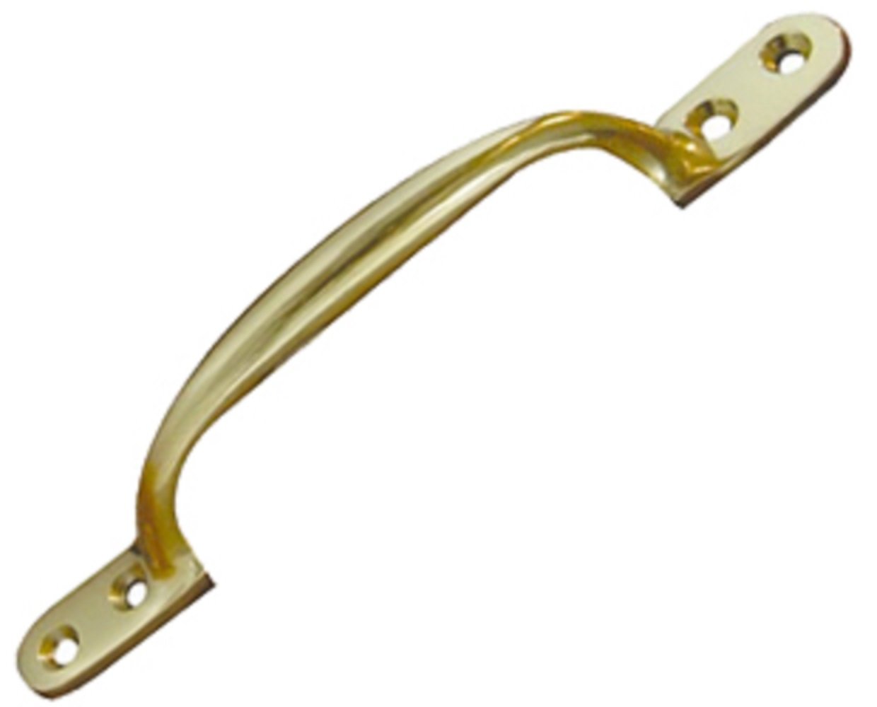 Chivrose Ltd Victorian Window Sliding Sash Pull D Handle - Polished Brass (4" / 100mm)