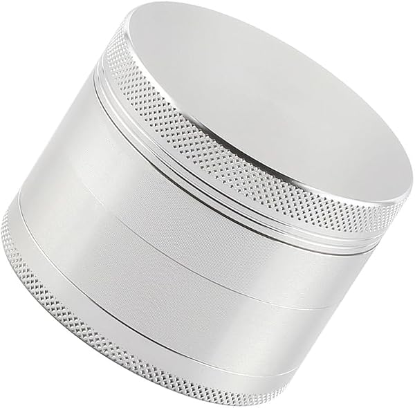 2.5-Inch Zinc Alloy Spice Grinder, Compact Portable Design with Storage Compartment, Essential Kitchen Tool - silvery - 3