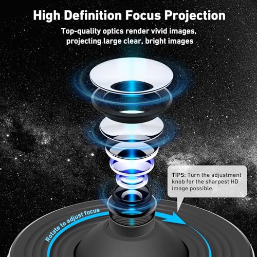 Image of CUTEEEE Galaxy Projector Star Planetarium with 13 HD Film Discs, Space Projector with Moon, Solar System, Nebula, Night Sky Projector Galaxy Lamp with Auto Off Timer, Adjustable 360 Projection