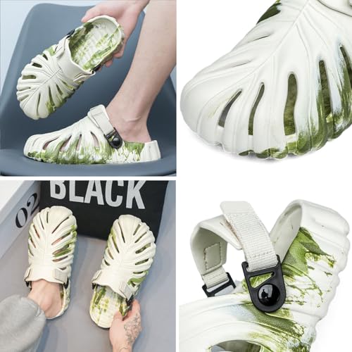 Monstera Slippers,Variegated Monstera Shoes,Monstera Shoes for Women and Men3