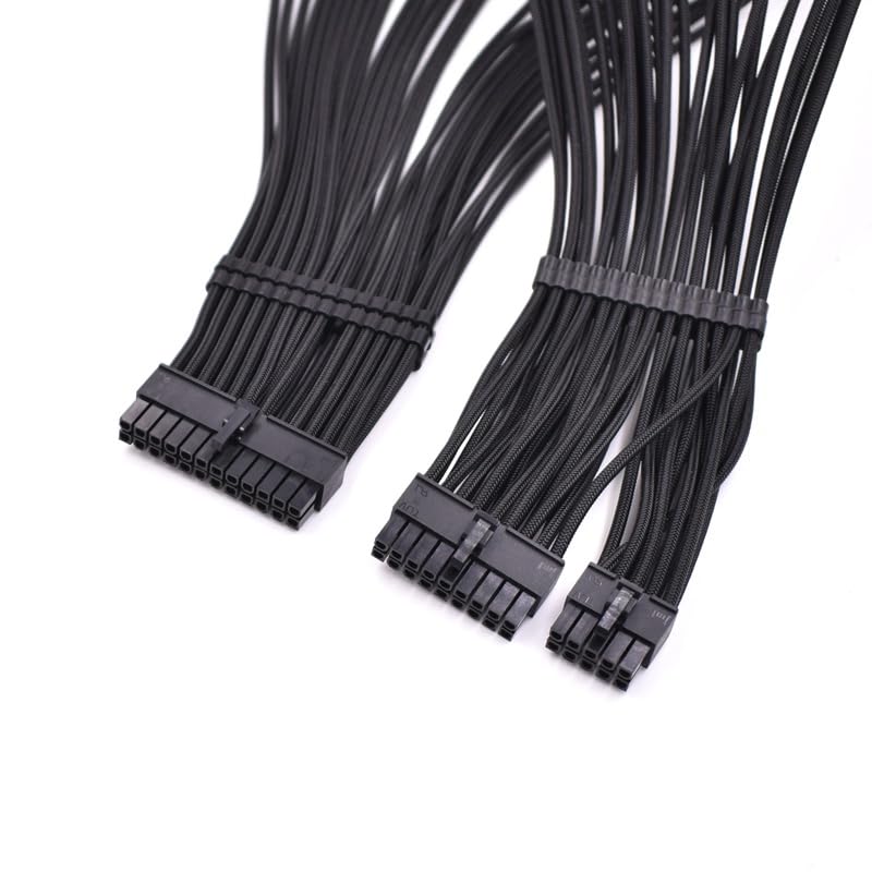 0.5m ATX 24PIN Black Flexible Silicone jacketed Modular Cable for RM650X/RM750X/RM850X/RM1000i