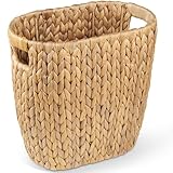 BLUEWEST Bote de basura de mimbre de 3.5 galones,
