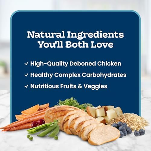 Blue Buffalo Tastefuls Chicken & Brown Rice Recipe Dry Indoor Cat Food for Adult Cats, Real Chicken First, Deliciously Healthy Natural Cat Food, Supports Digestive Care and Coat Health, 3 lbs. - 3