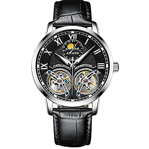 WhatsWatch AILANG Men's Watch Top Brand Luxury Automatic Mechanical Watches Double Tourbillon Genuine Leather Water Resistant Sapphire Glass -313