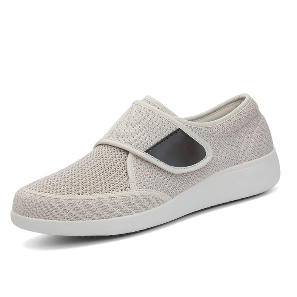 Zapatillas Ortopédicas para Diabéticos Fáciles De Poner Ajustables Y Extra Anchas Calzado Casual Transpirable para Caminar O Estar En Casa con Plantilla De Espuma Viscoelástica Y Suela