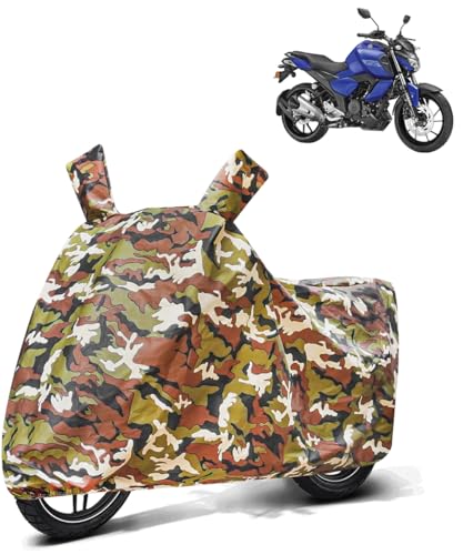 Image of Fabtec Waterproof Bike Cover /Scooty Cover for Yamaha FZS-FI V3 (Jungle Print Two Wheeler Cover)