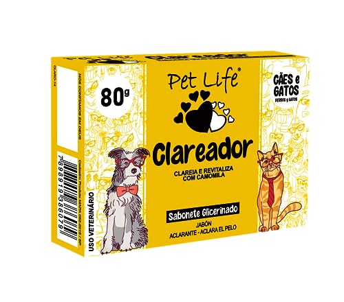 Sabonete Clareador Pet Life Cães e Gatos 80 g
