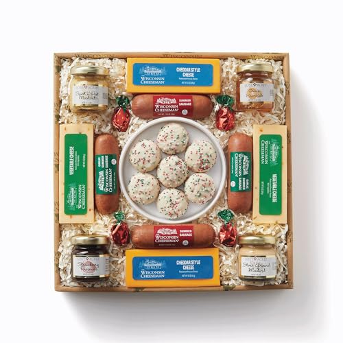 The Wisconsin Cheeseman 13-Piece Sweet & Savory Gift Basket