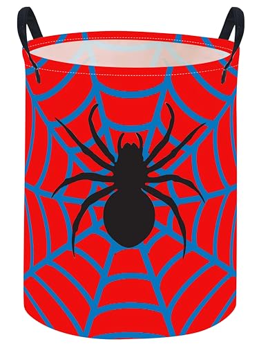 Image of ESSME Laundry Basket,Spider Hamper Collapsible Canvas Waterproof Storage Bin, Cute Hamper,Gift Baskets(Spider)