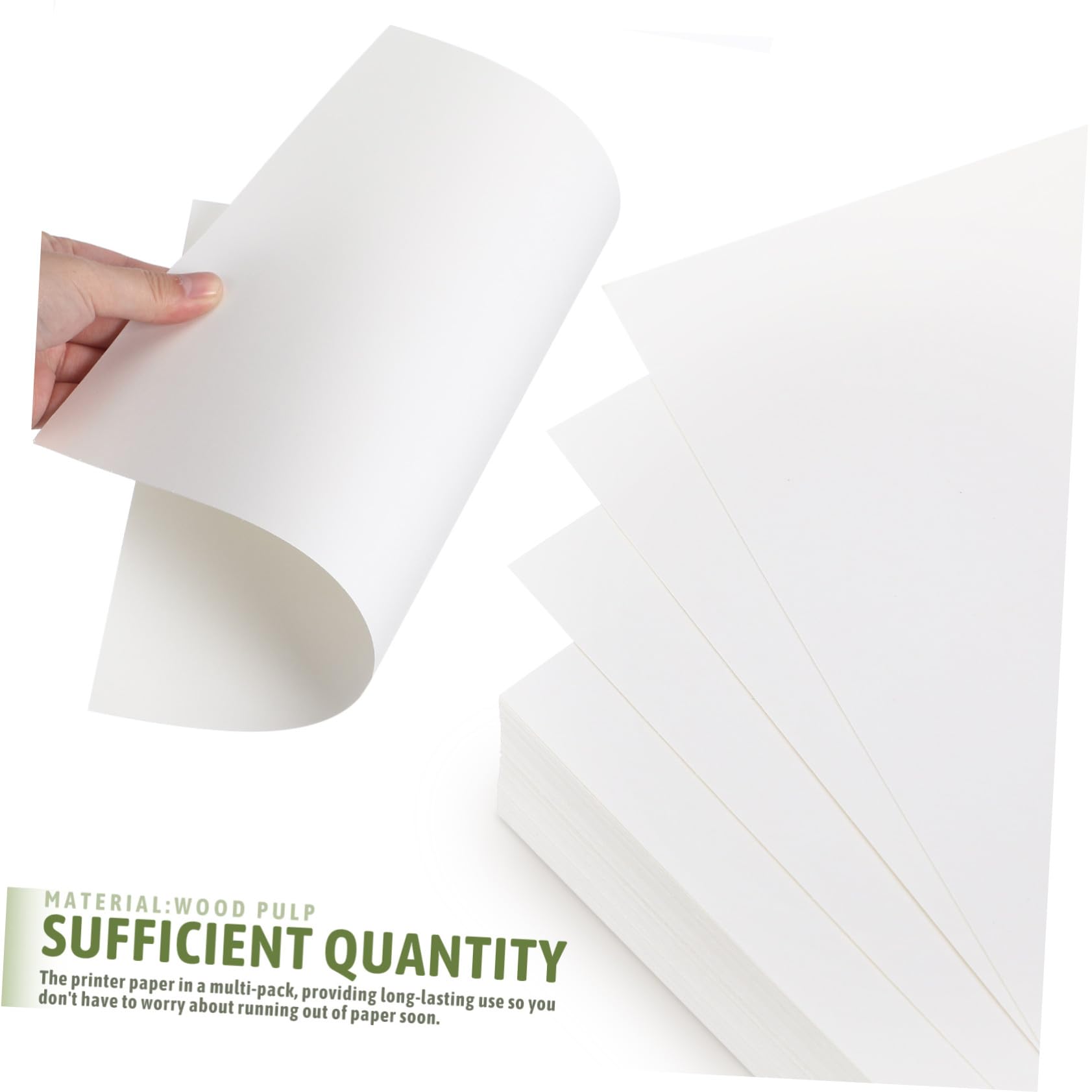 100 Blatt Druckerpapier Holzfasern Blanko für Klares Drucken Vielseitig Einsetzbar Glattes Papier ohne Schmieren