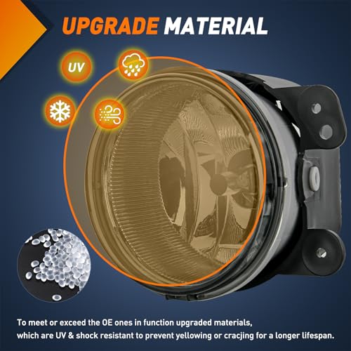 Image of Nilight Fog Lights Assembly Compatible with 2007 2008 2009 Jeep Wrangler | 2005-2008 Dodge Magnum 2009 Journey 2006-2010 Chrysler PT Cruiser 2005-2010 300 Touring Models Smoke Lens