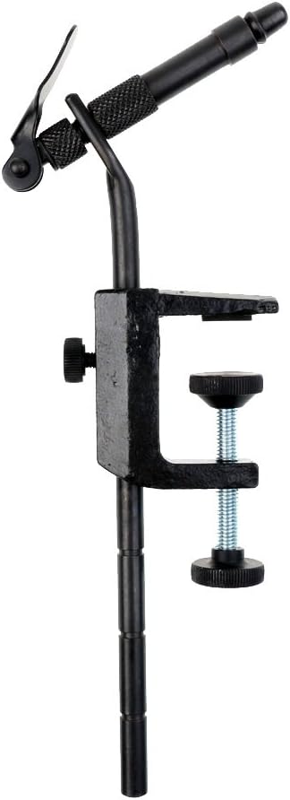 Compact Fly Tying Vice Tool C-Clamp Vise for Beginner/Travellers | Stainless Steel Material, Rotating Head for Versatility | for Fly Tying, Fly Fishing Enthusiasts