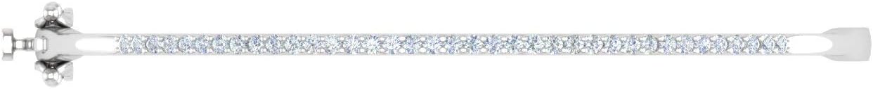 0.50 Carat Natural Diamond Bangle Bracelet for Women in 10K Gold with Round-Cut Prong-Set Diamonds