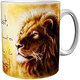 metALUm Kaffeetasse Kaffeebecher Geschenktasse Löwe