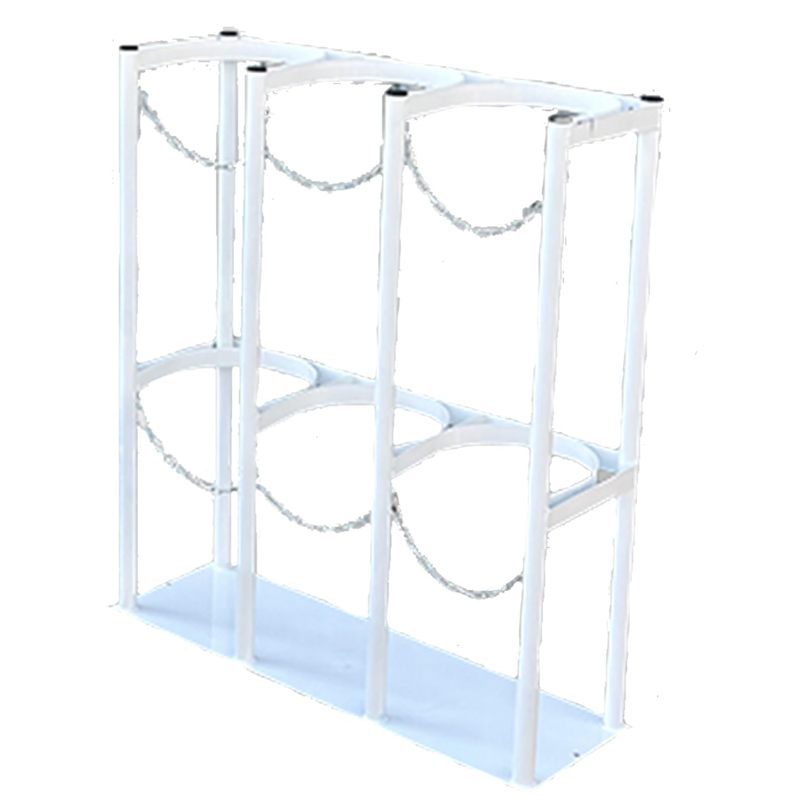 WXPGFEQ Heavy-Duty Commercial Gas Cylinder Rack for Secure Storage of Oxygen, Nitrogen, Argon, Hydrogen & CO2 Tanks