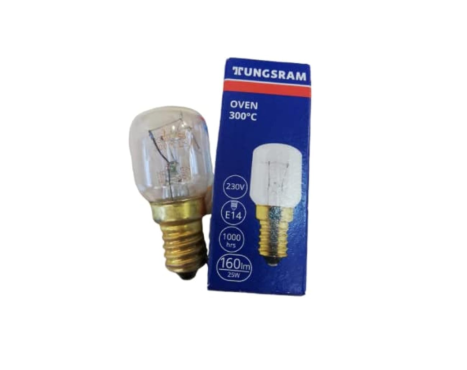 TUNGSRAM 300 Degrees Celsius Bulb (2 Pack) for Microwave Oven 25W E14 230V
