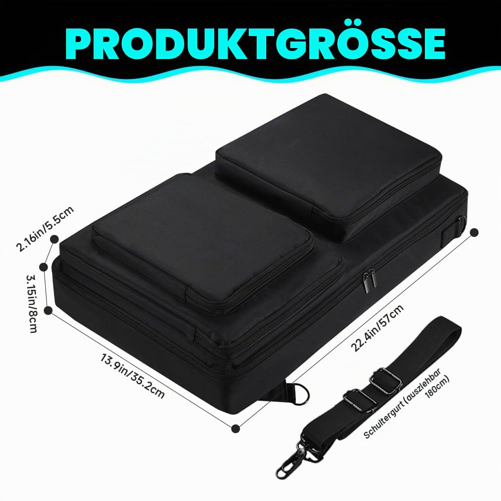 Meijunter DJ Controller Tragetasche Kompatibel mit Pioneer DJ DDJ-SR2/DDJ-SR für Native Instruments Traktor Kontrol S4 Mk3 für Hercules DJ Control Inpulse 500 mit Schulterriemen