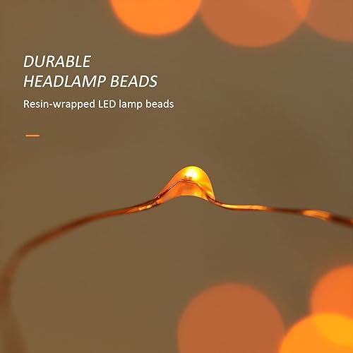 Miniatura 3 de Ariceleo Mini guirnalda de luces de Halloween que funcionan con pilas, 1 paquete de luces nocturnas de alambre de cobre, 3 luces AAA para