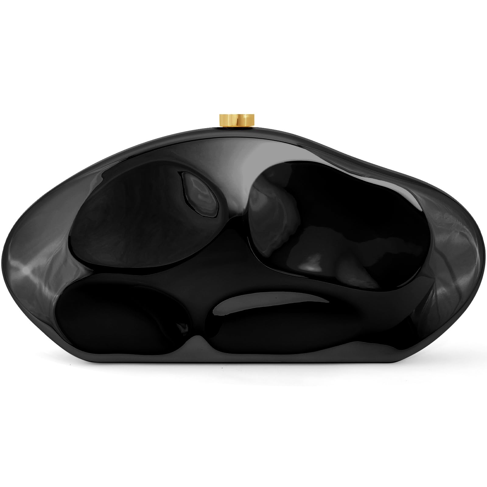 Acrylic Clutch Purse for Women Evening Bag, Irregular Shell Acrylic Purse Box Clutch with Chain for Party Wedding Prom