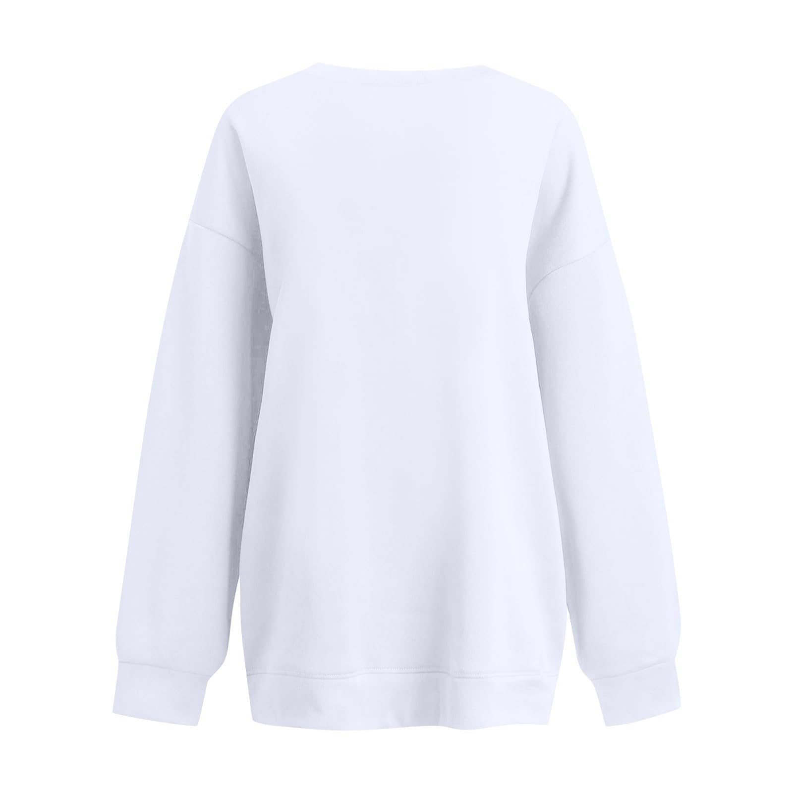 Sudadera Mujer,Sudadera de Mujer de Gran tamaño con Cuello en V, Manga Larga, Elegante, Informal, Bonita, Deportiva, sin Capucha
