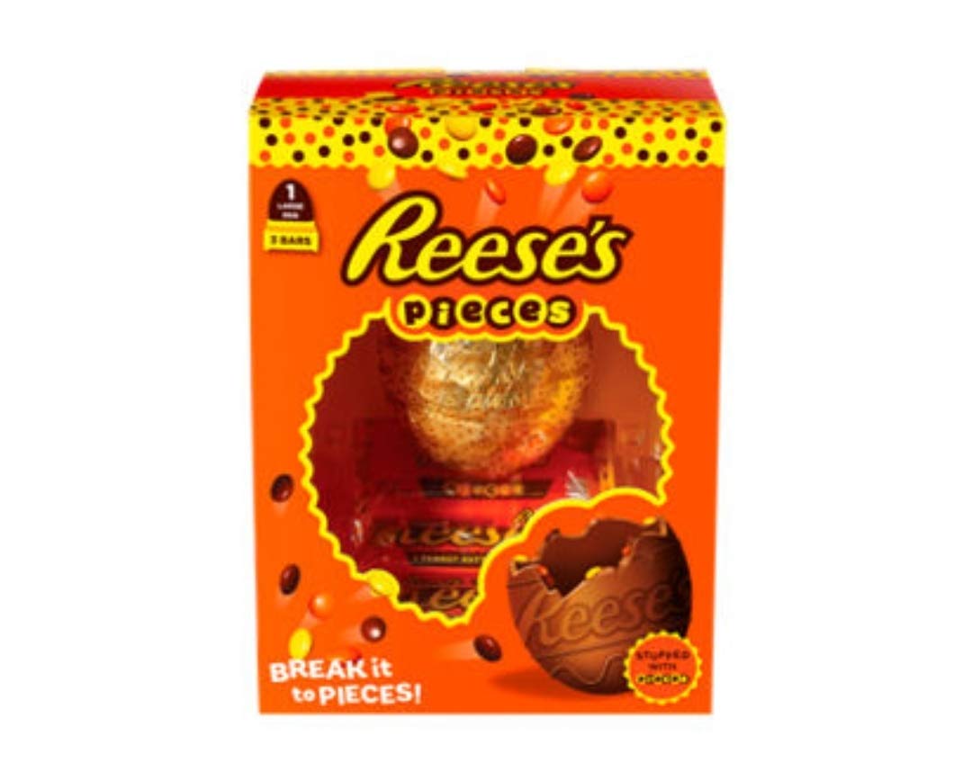 Reese's Peanut Butter Easter Egg 344g Milk Chocolate Egg & Pieces with 3 Chocolate Bars 344g