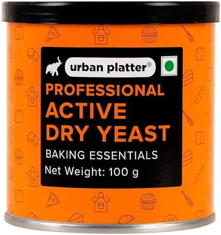 Urban Platter Active Dry Yeast | 100g | Fast Rising Yeast for Baking Bread, Pizza, Cakes & Dough | Professional Grade & Gluten Free | Ideal for Home & Commercial Use