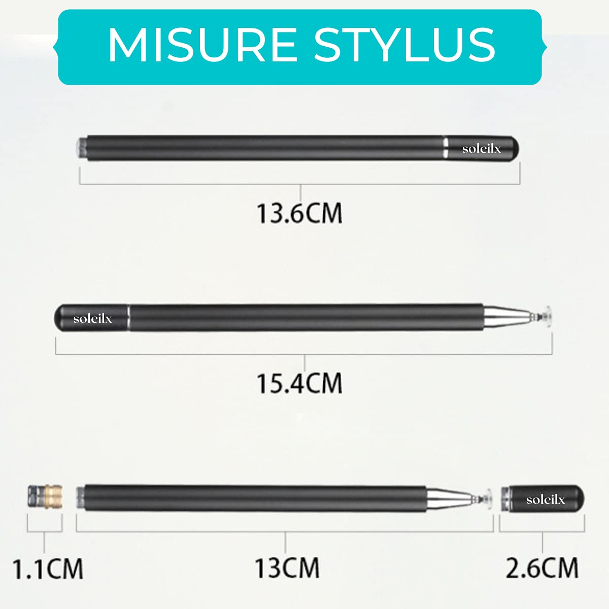 Penna per Tablet Universale Touch Screen Compatibile con Apple Pencil iPhone iPad Android