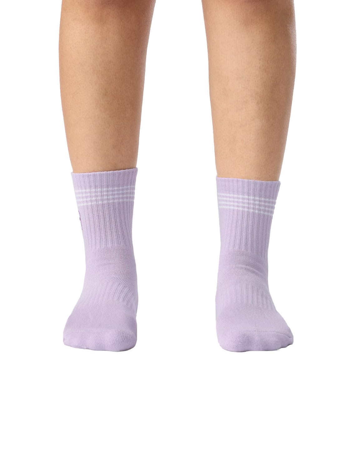 the souled store Souled Socks: Lavender Pastel Women and Girls Solid Casual Cotton Blend Ankle Length Socks-picture-31